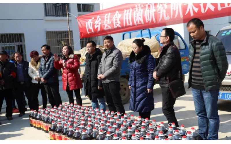 “百企幫百村”：西鄉(xiāng)縣食用菌研究所看望慰問(wèn)子午鎮(zhèn)漢江村131名困難戶